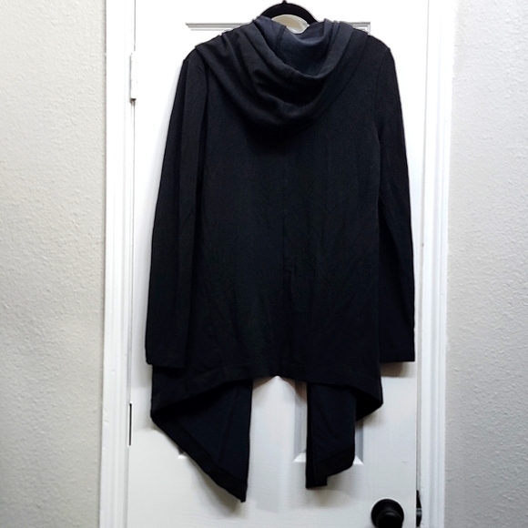 Athleta Black Vista Hooded Open Cardigan Sweatshirt, Size S - Picture 3 of 6